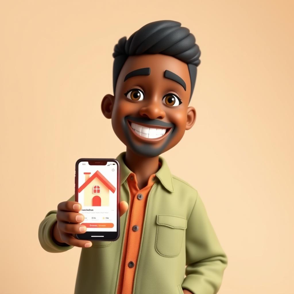 Tenant checking their rent status on the OgaRent mobile web app